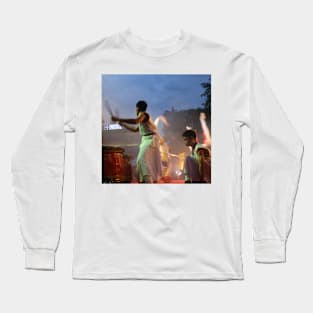 Young drummer performer on a culture festival 5SQ Long Sleeve T-Shirt